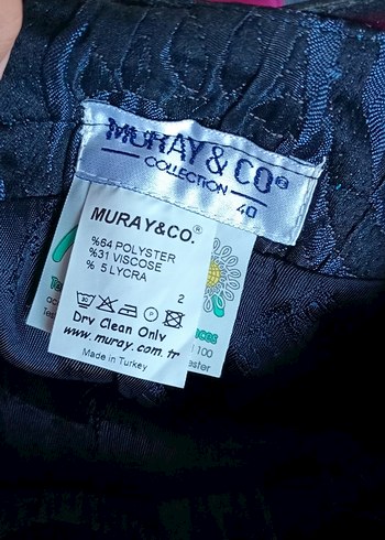 Kemerli Siyah Desenli Midi Kalem Etek - Görsel 4