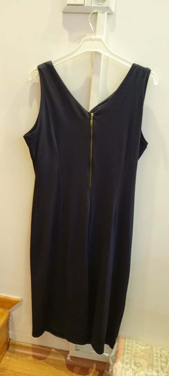 Boncuk İşlemeli V Yakalı Bohem Uzun Abiye Elbise - Görsel 3