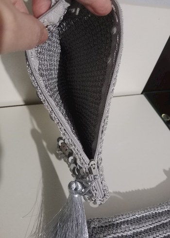 Diğer Gri İşlemeli çanta