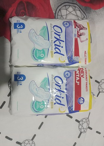 m Beden Orkid Gece Hijyenik Ped 48 Adet