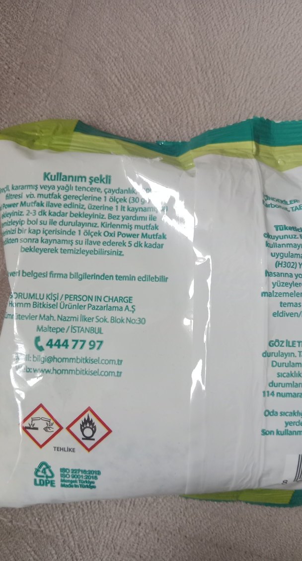 Oksijen Güçlü Mutfak Toz Temizleyici 500 gr - Görsel 4