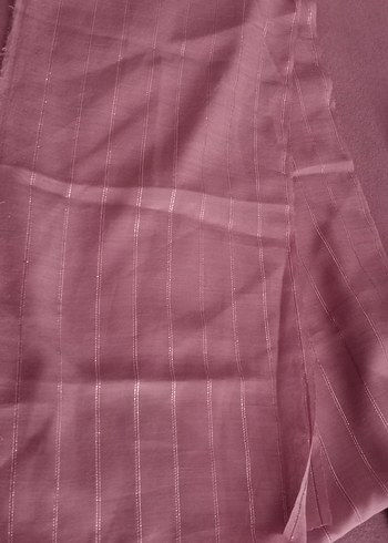  Beden pembe Renk Pastel Pembe Fular, Fırfırlı Detaylı