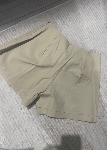 Bej Mini Etek, Salaş Kesim, Sokak Stili - Görsel 2