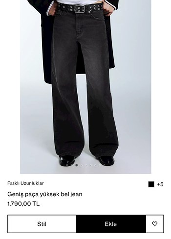 Geniş Paça Yüksek Bel Siyah Jean hiç giymedim hediye geldi - Görsel 3