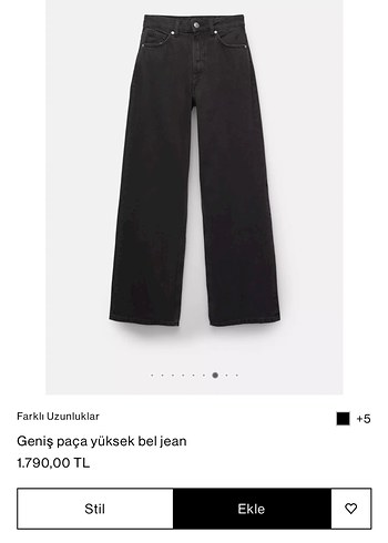 Geniş Paça Yüksek Bel Siyah Jean hiç giymedim hediye geldi - Görsel 2