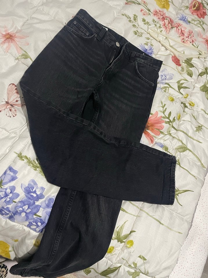 Geniş Paça Yüksek Bel Siyah Jean hiç giymedim hediye geldi - Görsel 5