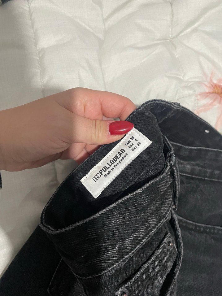 Geniş Paça Yüksek Bel Siyah Jean hiç giymedim hediye geldi - Görsel 4