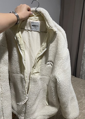 Kadın Beyaz Peluş Ceket - Görsel 3