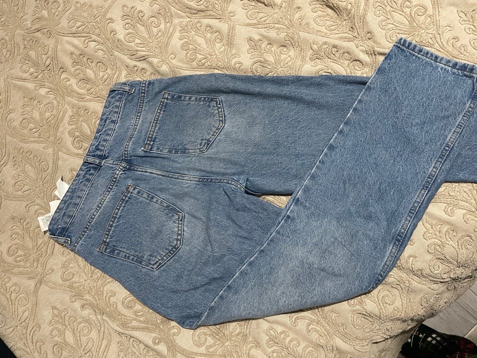 Mavi Bol Kesim Midi Denim Kadın Jean - Görsel 2