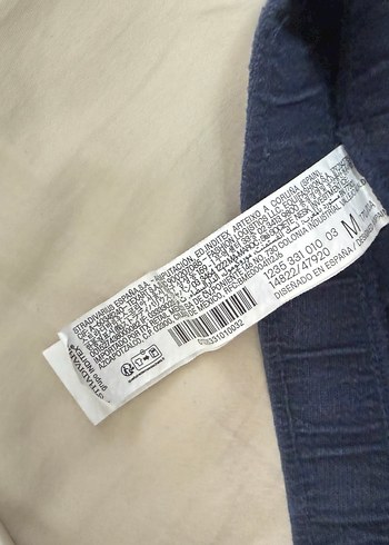 m Beden Lacivert Ketenli Dökümlü Pantolon