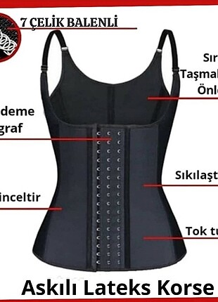 Askılı lateks korse