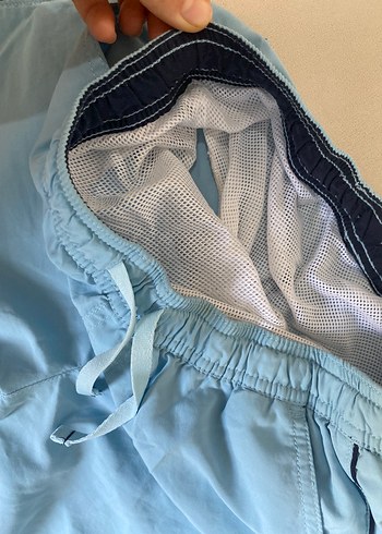 Erkek Mavi Rahat Kesim Şort - Görsel 3