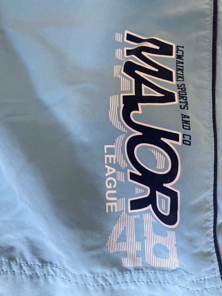 Erkek Mavi Rahat Kesim  Şort - Görsel 4