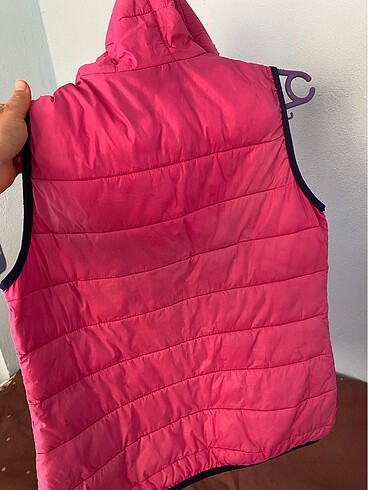 Pembe şişme mont - Görsel 5