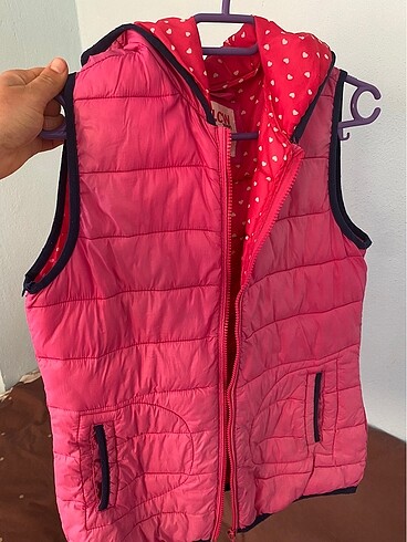 Pembe şişme mont - Görsel 7