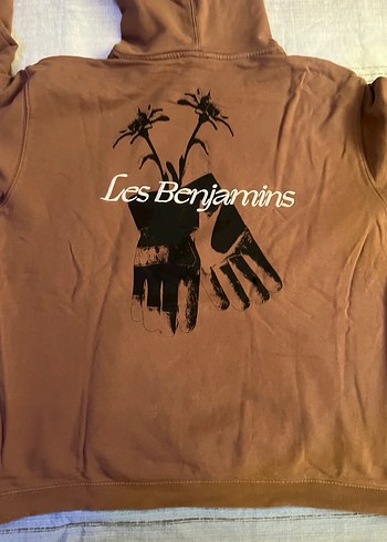 Kahverengi Kapüşonlu Erkek Sweatshirt - Görsel 4