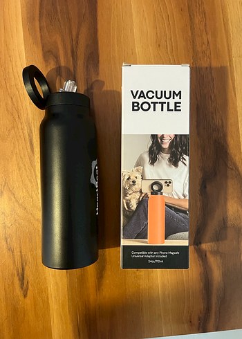 Siyah Vakumlu Termos Matara - Görsel 2