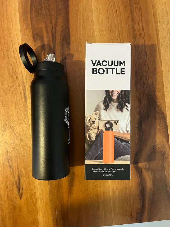 Siyah Vakumlu Termos Matara - Görsel 2