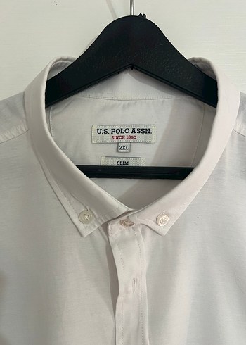 Erkek Beyaz Uzun Kollu Polo Gömlek - Görsel 2