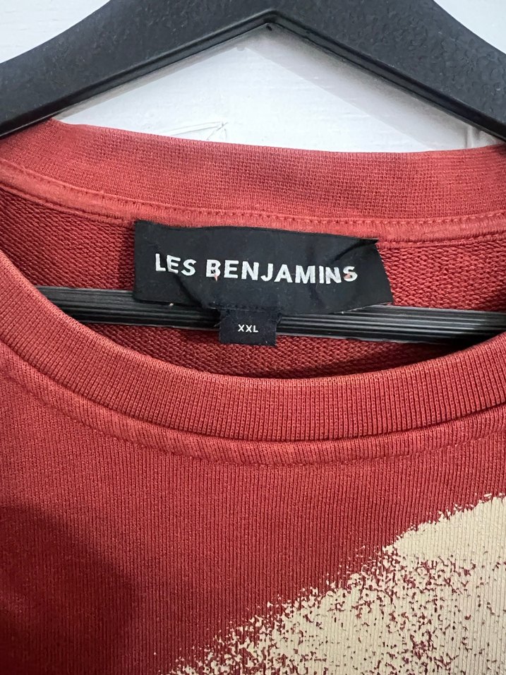 Koyu Kırmızı Baskılı erkek Sweatshirt - Görsel 2