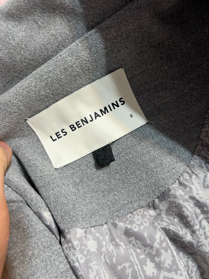 Gri Çift Düğmeli Kaban - Görsel 4