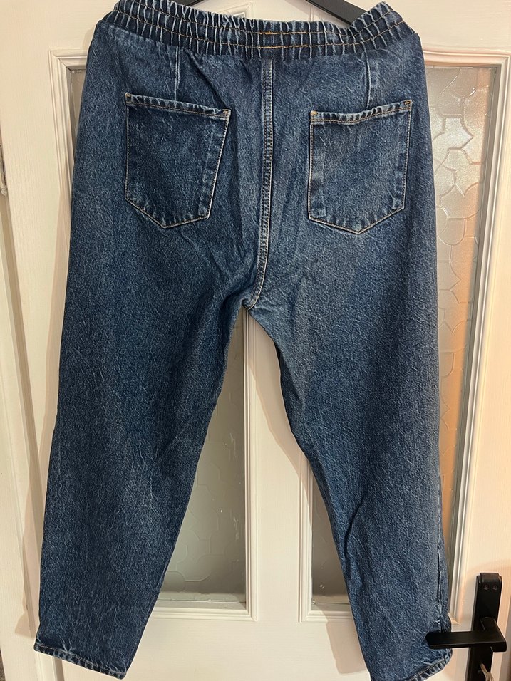 Kadın Lacivert Bol Kesim Kot Pantolon - Görsel 2