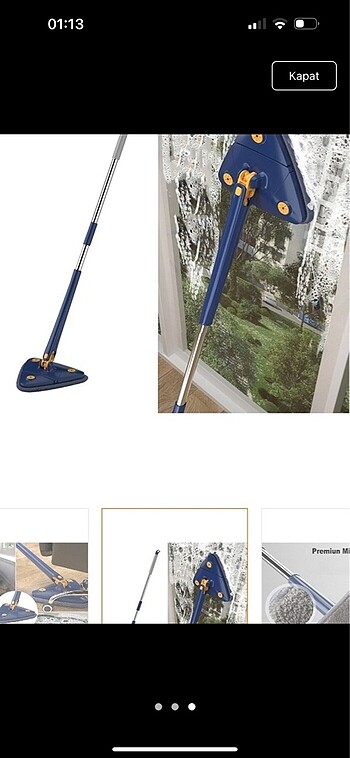 Beden Kendinden sıkmalı üçgen mop (yedeksiz)