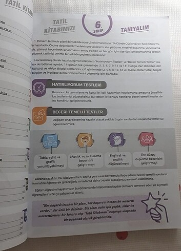  Beden Renk Ankara Yayınları Güçlendiren Tatil Kitabı 6.Sınıf