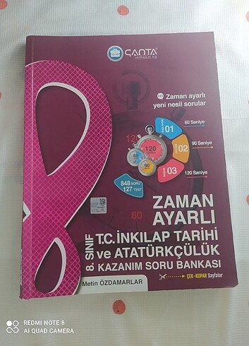 Çanta Yayınları 8. Sınıf Zaman Ayarlı İnkılap Soru Bankası 