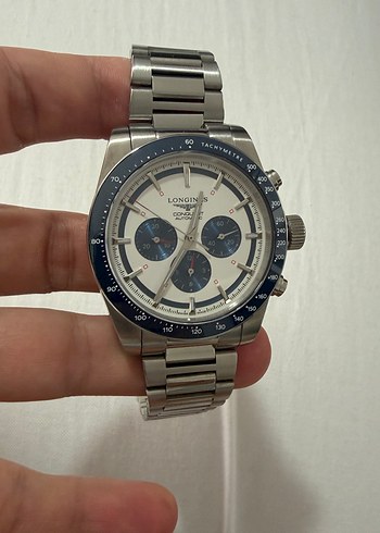 Rolex Longines Mavi Detayli Gumus Metal Kol Saati