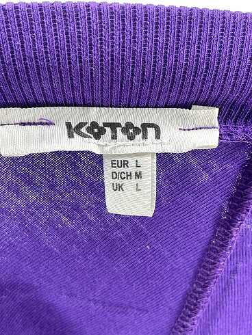 l Beden mor Renk Koton Sweatshirt %70 İndirimli.