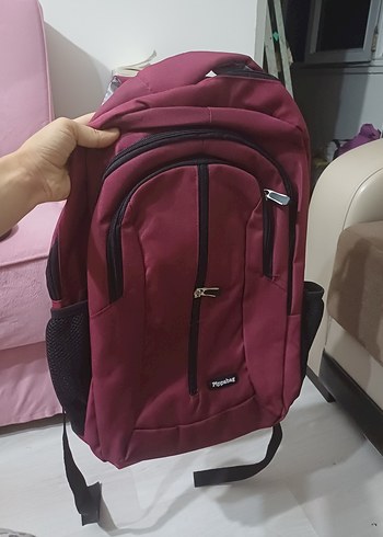 Bordo Okul Sırt Çantası - Görsel 2