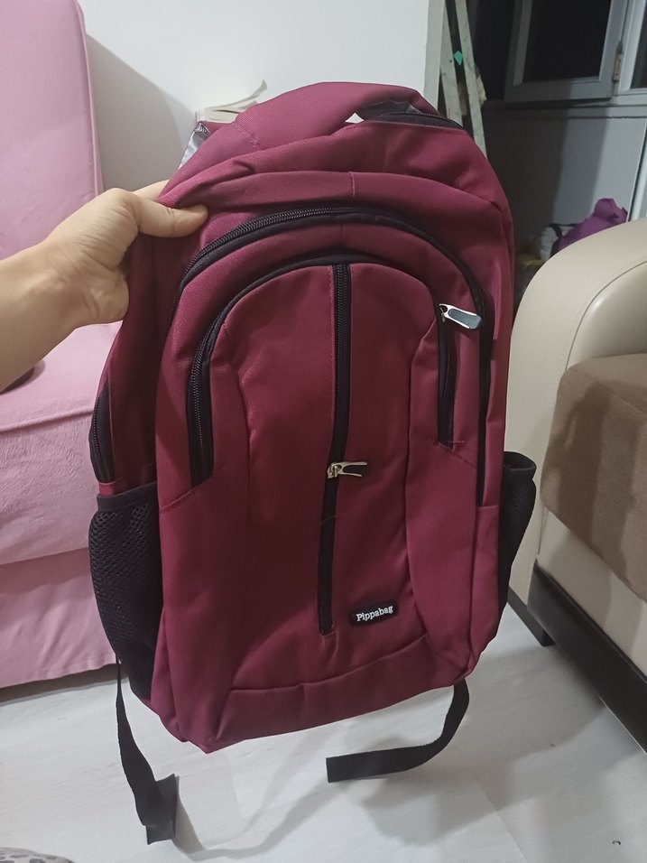 Bordo Okul Sırt Çantası - Görsel 2