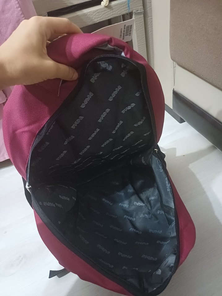 Bordo Okul Sırt Çantası - Görsel 4