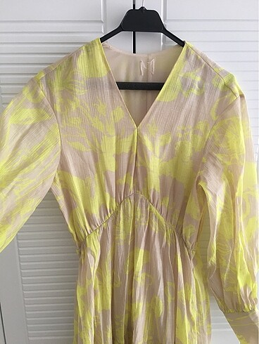 H&M Sarı H&M elbise