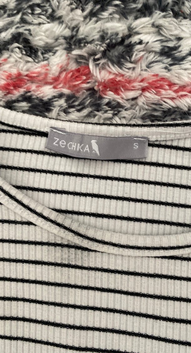 Uzun Zebra Desenli Bohem Kadın Elbise - Görsel 4