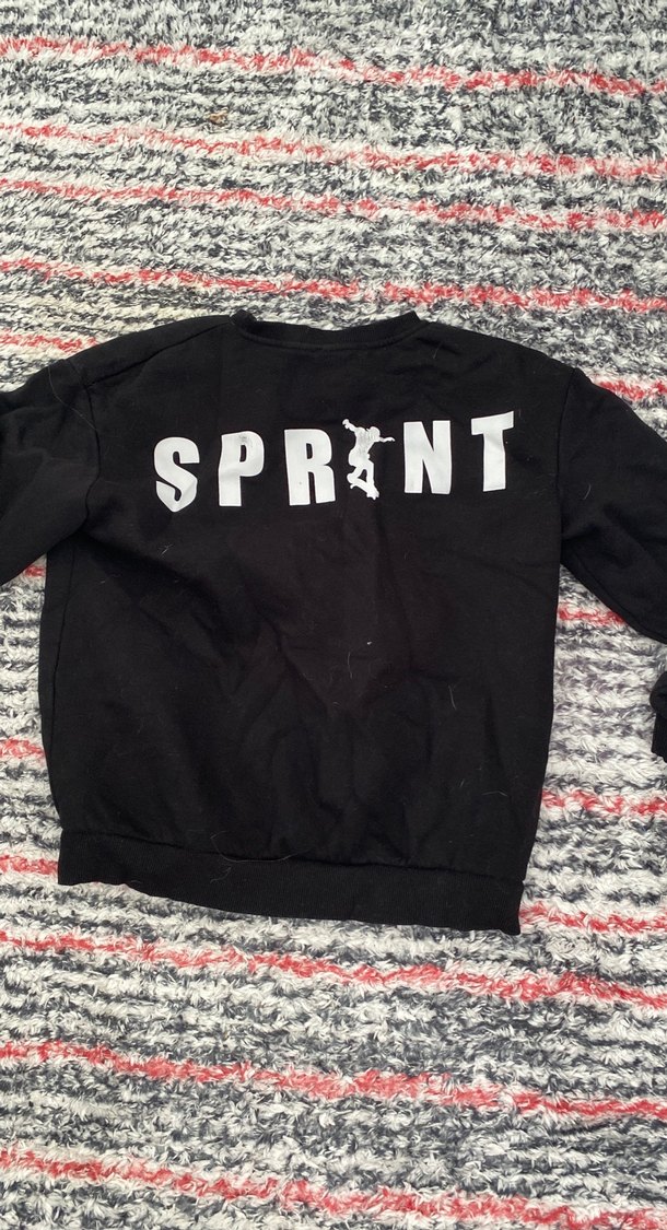 Siyah Kadın Sweatshirt, Uzun Kollu, Sade - Görsel 3