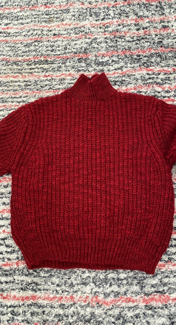 Bordo Kadın Boğazlı Triko Kazak - Görsel 2