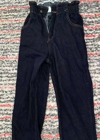 Kadın Kemerli Loose Fit Midi Denim Pantolon - Görsel 3