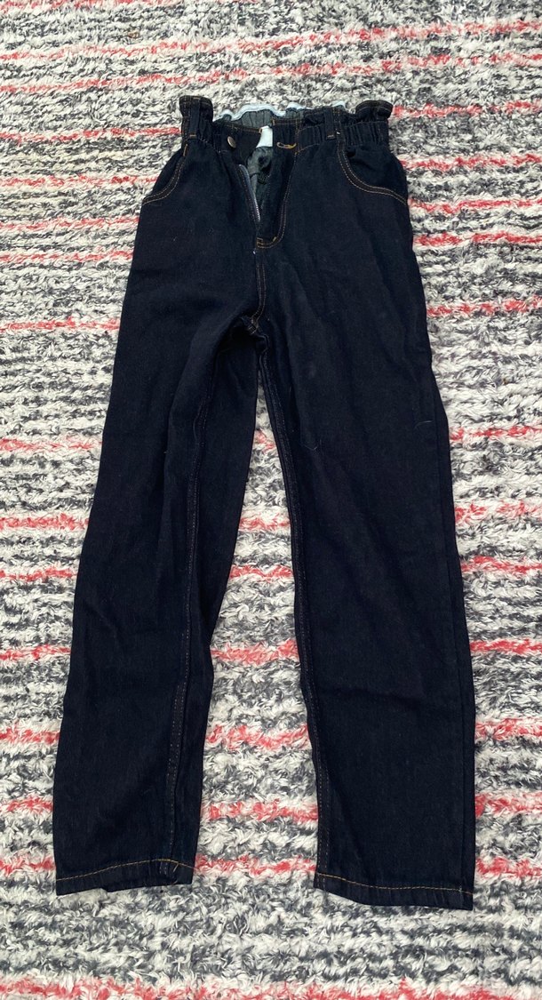 Kadın Kemerli Loose Fit Midi Denim Pantolon - Görsel 2