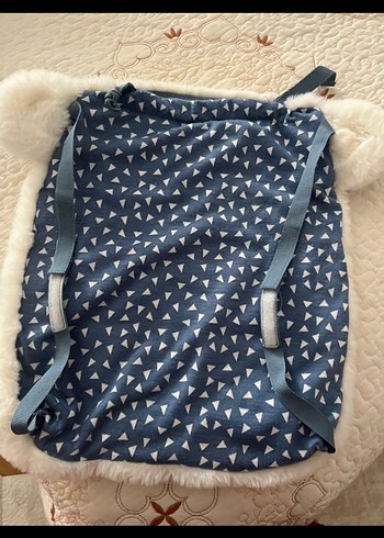 Beyaz Nakışlı Peluş Çocuk sırt çantası - Görsel 2