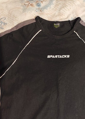 köstebek gri beyaz şeritli oversize unisex tişört spartacks - Görsel 3
