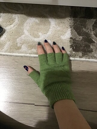 yeşil gotik parmaksız eldiven