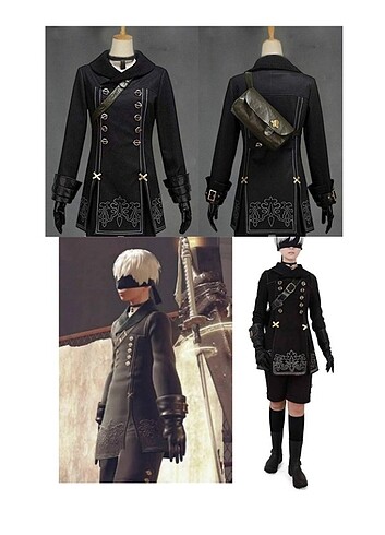 nier automata 9s cosplay kostüm set unisex