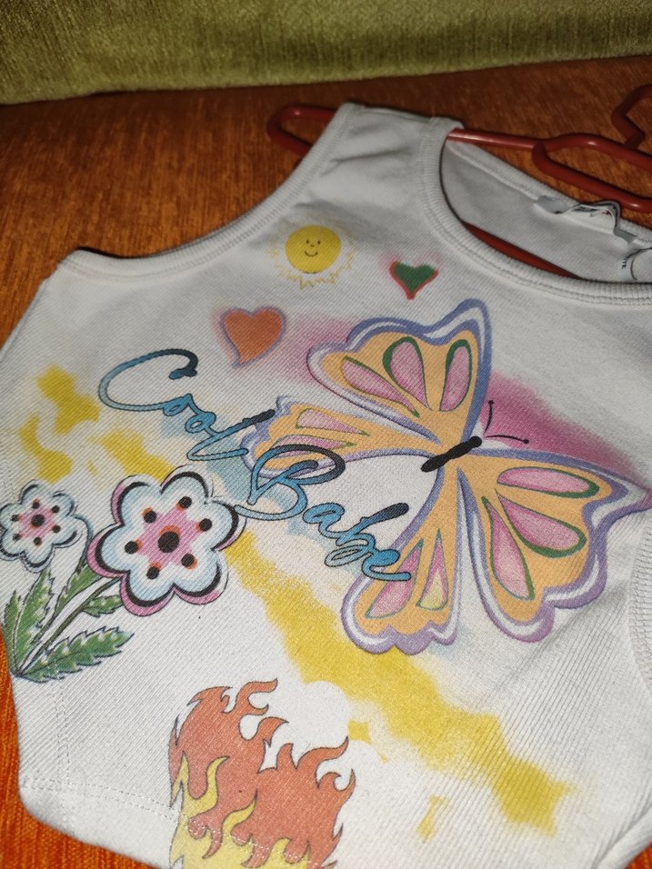 desenli beyaz korse şekilli crop - Görsel 2