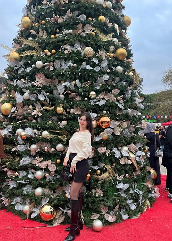 Kadın Siyah Deri  Dizüstü Bot - Görsel 5