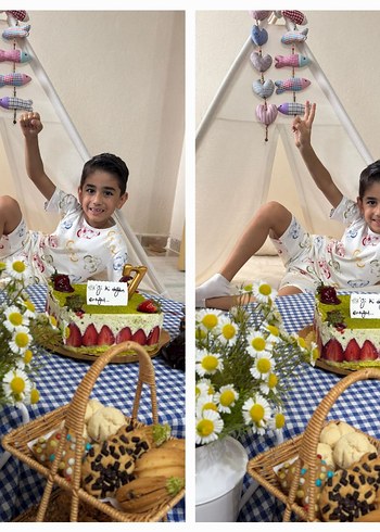 Pamuklu Beyaz Oyun Çadırı, Yastık ve Alt Minder Seti - Görsel 3