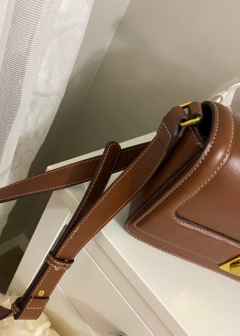 Klasik Kahverengi Deri Kadın Çanta - Görsel 4