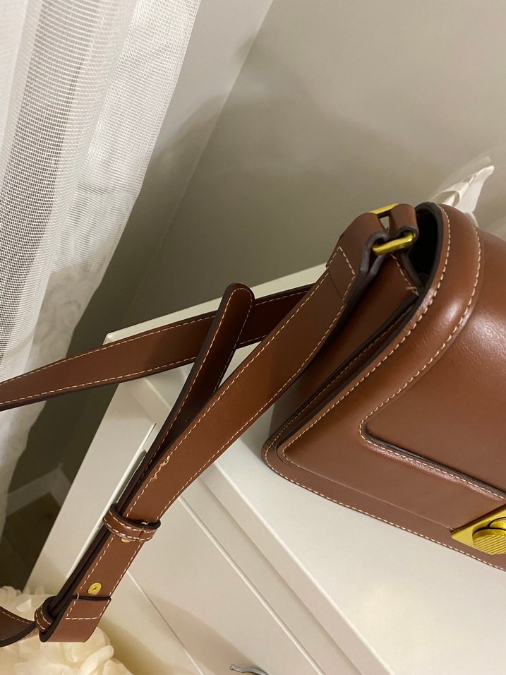 Klasik Kahverengi Deri Kadın Çanta - Görsel 4