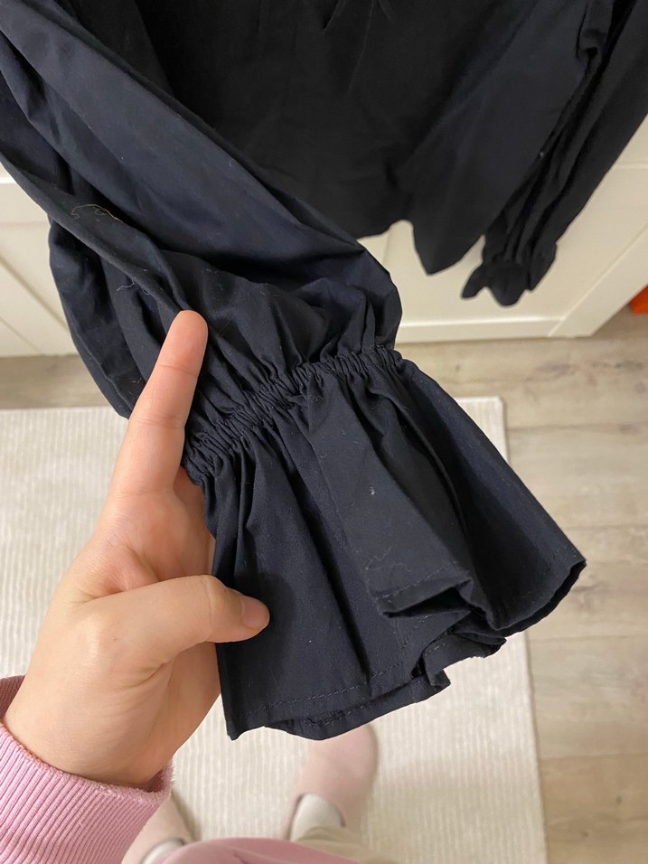 Siyah Uzun Kollu Kadın Bluz - Görsel 3